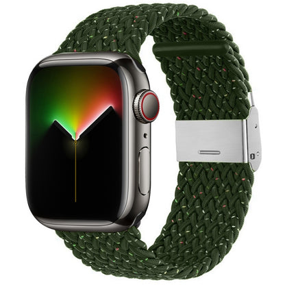 Bracelet de montre tressé en nylon pour la série Apple Watch, 7 41mm / 6&SE&5&4 40mm / 3&2&1 38mm, 7 45mm / 6&SE&5&4 44mm / 3&2&1 42mm
