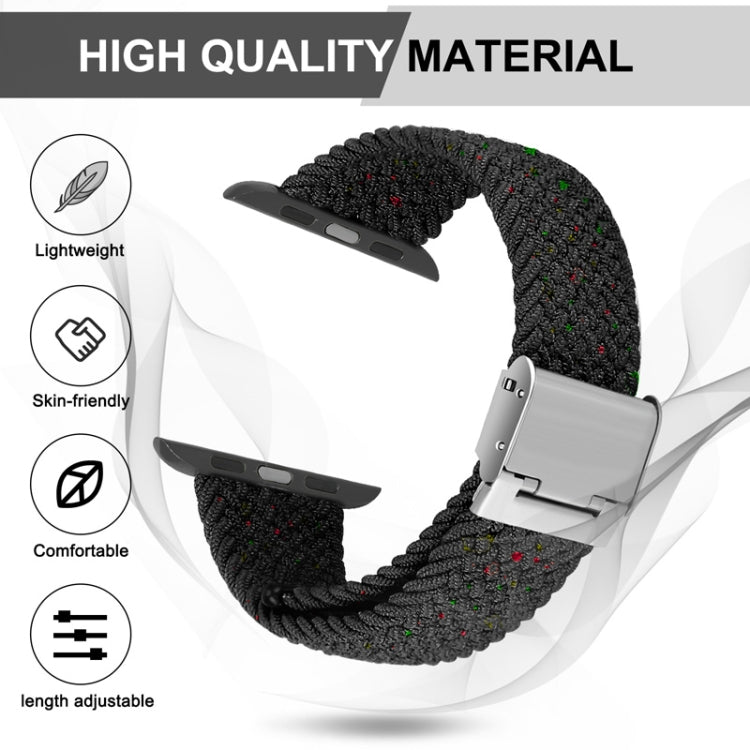 Bracelet de montre tressé en nylon pour la série Apple Watch, 7 41mm / 6&SE&5&4 40mm / 3&2&1 38mm, 7 45mm / 6&SE&5&4 44mm / 3&2&1 42mm