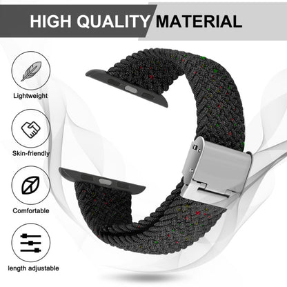 Bracelet de montre tressé en nylon pour la série Apple Watch, 7 41mm / 6&SE&5&4 40mm / 3&2&1 38mm, 7 45mm / 6&SE&5&4 44mm / 3&2&1 42mm