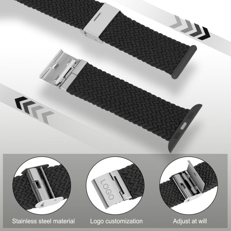 Bracelet de montre tressé en nylon pour la série Apple Watch, 7 41mm / 6&SE&5&4 40mm / 3&2&1 38mm, 7 45mm / 6&SE&5&4 44mm / 3&2&1 42mm