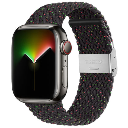 Bracelet de montre tressé en nylon pour la série Apple Watch, 7 41mm / 6&SE&5&4 40mm / 3&2&1 38mm, 7 45mm / 6&SE&5&4 44mm / 3&2&1 42mm