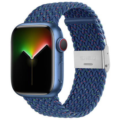Bracelet de montre tressé en nylon pour la série Apple Watch, 7 41mm / 6&SE&5&4 40mm / 3&2&1 38mm, 7 45mm / 6&SE&5&4 44mm / 3&2&1 42mm