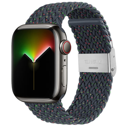 Bracelet de montre tressé en nylon pour la série Apple Watch, 7 41mm / 6&SE&5&4 40mm / 3&2&1 38mm, 7 45mm / 6&SE&5&4 44mm / 3&2&1 42mm