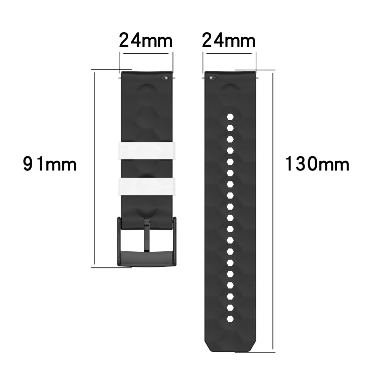 Bracelet de montre en silicone bicolore, For Suunto 9