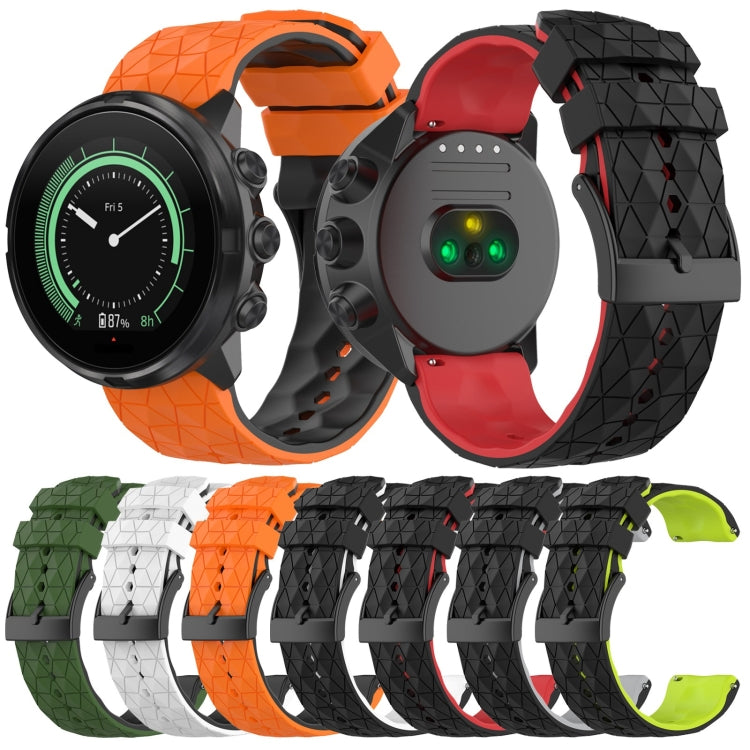 Bracelet de montre en silicone bicolore, For Suunto 9