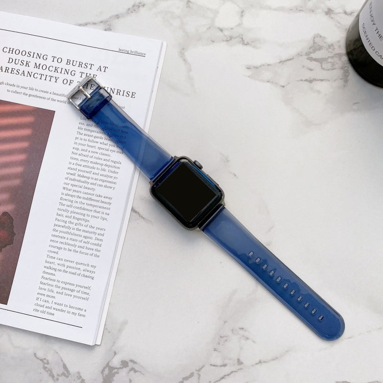 Bracelet de montre transparent en gelée pour la série Apple Watch, 7 41mm / 6&SE&5&4 40mm / 3&2&1 38mm, 7 45mm / 6&SE&5&4 44mm / 3&2&1 42mm
