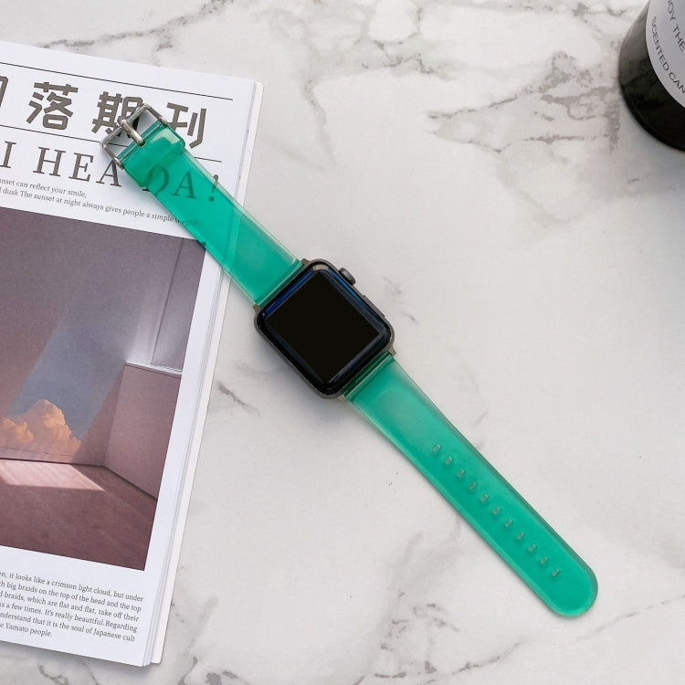 Bracelet de montre transparent en gelée pour la série Apple Watch, 7 41mm / 6&SE&5&4 40mm / 3&2&1 38mm, 7 45mm / 6&SE&5&4 44mm / 3&2&1 42mm