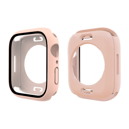 Boîtier de montre étanche en film de verre trempé PC + avec couvercle inférieur pour la série Apple Watch, 9 / 8 / 7 41mm, 9 / 8 / 7 45mm