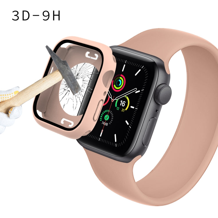 Boîtier de montre étanche en film de verre trempé PC + avec couvercle inférieur pour la série Apple Watch, 9 / 8 / 7 41mm, 9 / 8 / 7 45mm