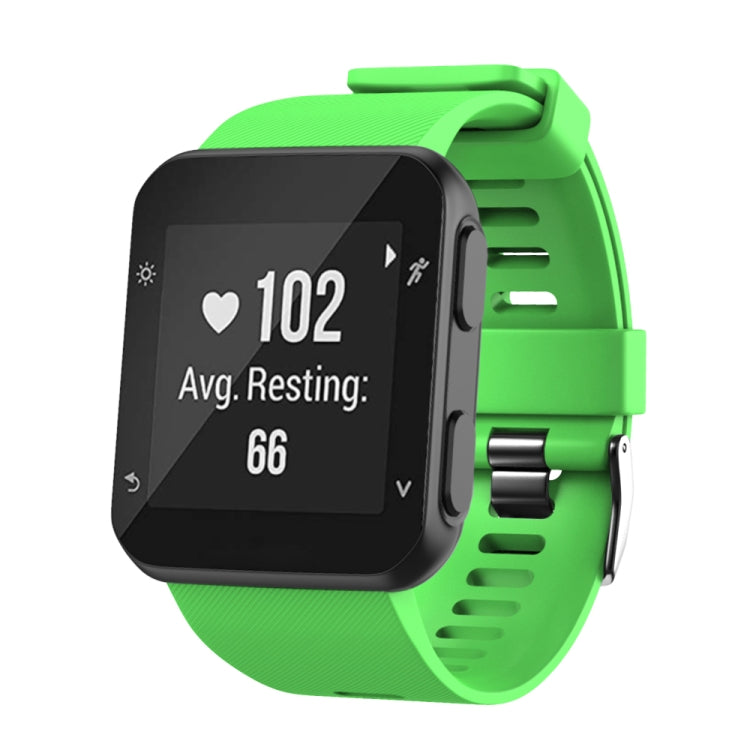 Bracelet de montre en silicone à boucle noire, For Garmin Forerunner 35