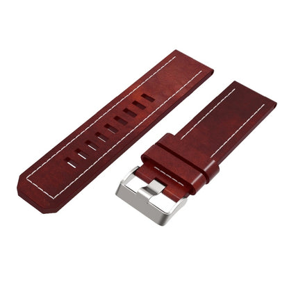 (Avec fil à coudre) Bracelet en cuir à dégagement rapide, For Garmin Fenix 5X