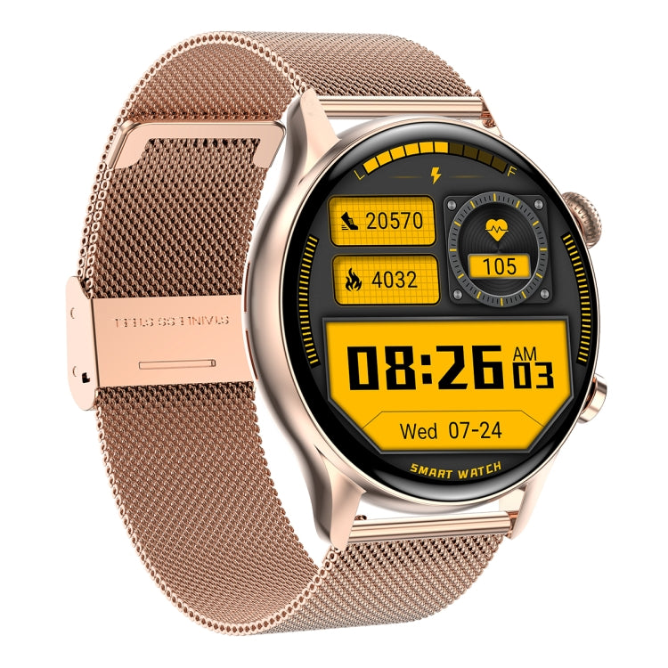 HK8Pro Montre intelligente avec bracelet en acier à écran AMOLED de 1,36 pouces, prend en charge la fonction NFC / surveillance de l'oxygène sanguin, Steel Strap(Gold), Steel Strap(Silver), Steel Strap(Black)