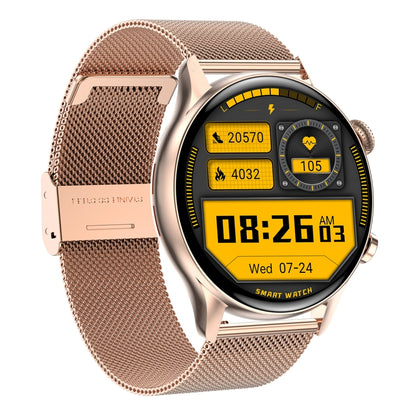 HK8Pro Montre intelligente avec bracelet en acier à écran AMOLED de 1,36 pouces, prend en charge la fonction NFC / surveillance de l'oxygène sanguin, Steel Strap(Gold), Steel Strap(Silver), Steel Strap(Black)