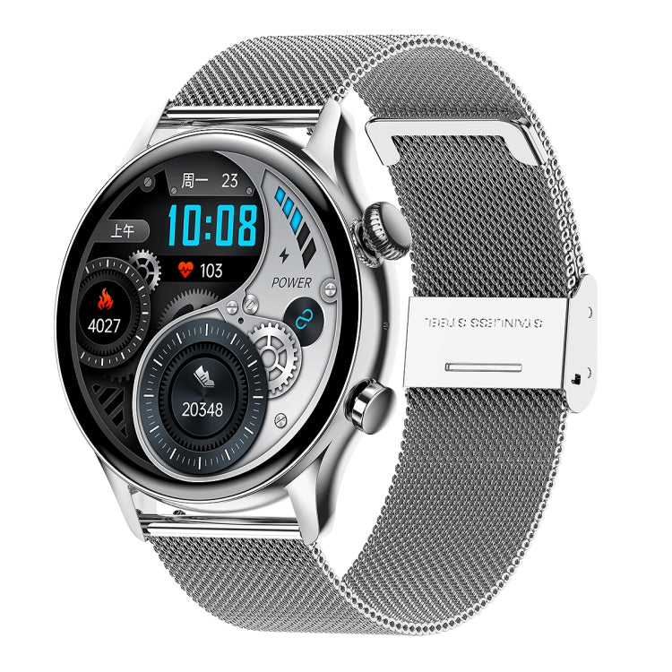 HK8Pro Montre intelligente avec bracelet en acier à écran AMOLED de 1,36 pouces, prend en charge la fonction NFC / surveillance de l'oxygène sanguin, Steel Strap(Gold), Steel Strap(Silver), Steel Strap(Black)