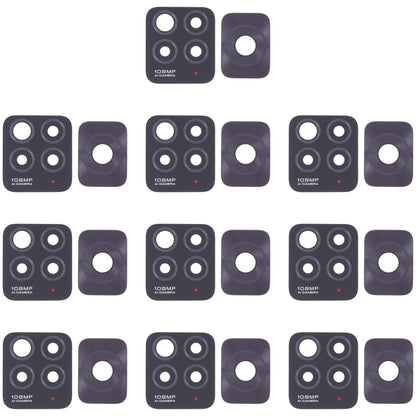 Lentille de caméra arrière 10 pièces, For Xiaomi Redmi K50/Redmi K50 Pro, For XiaomiRedmi Note 11 Pro 4G / Note 11 Pro+ 5G India / Note 11E Pro, For Xiaomi Poco X4 Pro 5G, For Xiaomi Poco M4 Pro 4G, For Xiaomi Poco M3 Pro 5G, For Xiaomi Redmi K40 Gamin...