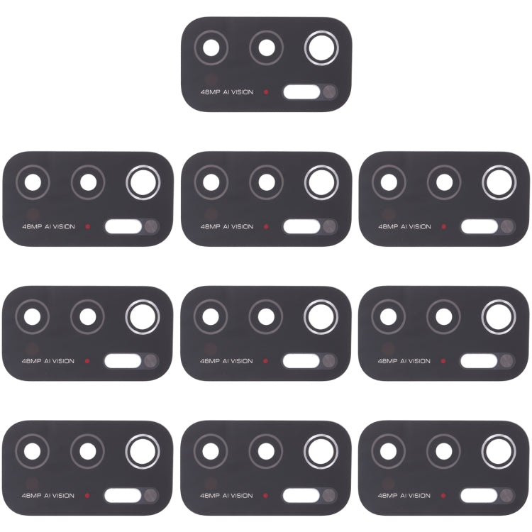 Lentille de caméra arrière 10 pièces, For Xiaomi Redmi K50/Redmi K50 Pro, For XiaomiRedmi Note 11 Pro 4G / Note 11 Pro+ 5G India / Note 11E Pro, For Xiaomi Poco X4 Pro 5G, For Xiaomi Poco M4 Pro 4G, For Xiaomi Poco M3 Pro 5G, For Xiaomi Redmi K40 Gamin...