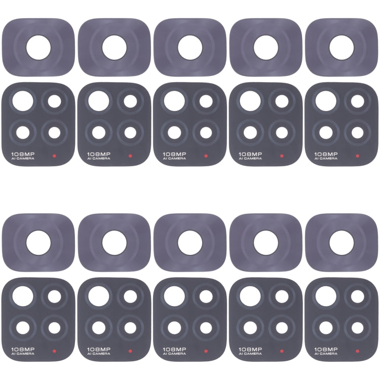 Lentille de caméra arrière 10 pièces, For Xiaomi Redmi K50/Redmi K50 Pro, For XiaomiRedmi Note 11 Pro 4G / Note 11 Pro+ 5G India / Note 11E Pro, For Xiaomi Poco X4 Pro 5G, For Xiaomi Poco M4 Pro 4G, For Xiaomi Poco M3 Pro 5G, For Xiaomi Redmi K40 Gamin...