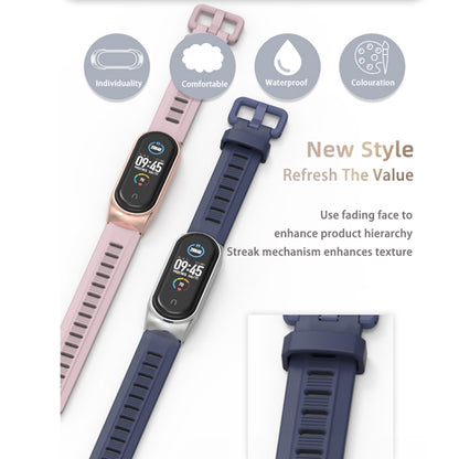 Pour Xiaomi Mi Band 6/5/4/3 Bracelet de montre en silicone à trou plat Mijobs, CS Case, Plus Case, GT Case