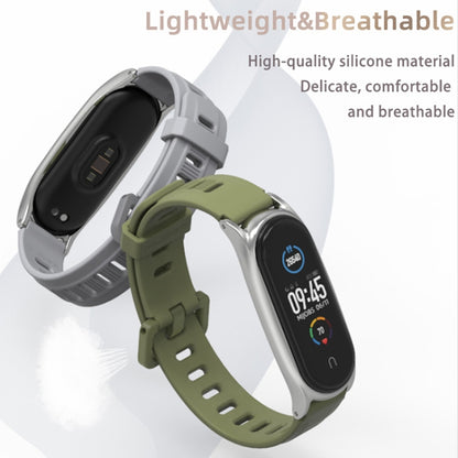 Pour Xiaomi Mi Band 6/5/4/3 Bracelet de montre en silicone à trou plat Mijobs, CS Case, Plus Case, GT Case