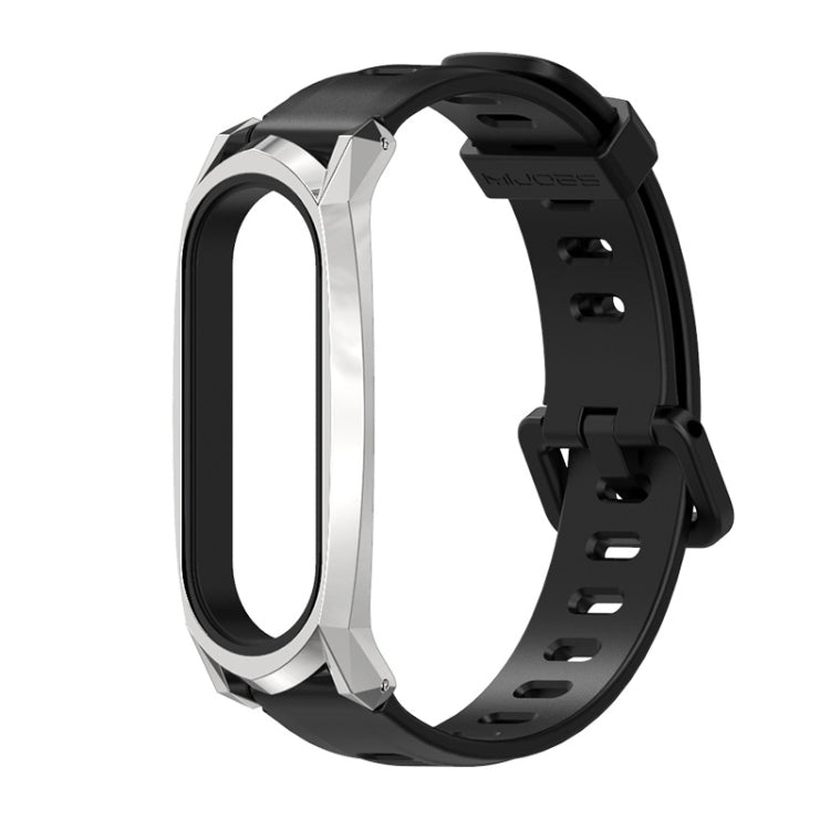 Pour Xiaomi Mi Band 6/5/4/3 Bracelet de montre en silicone à trou plat Mijobs, CS Case, Plus Case, GT Case