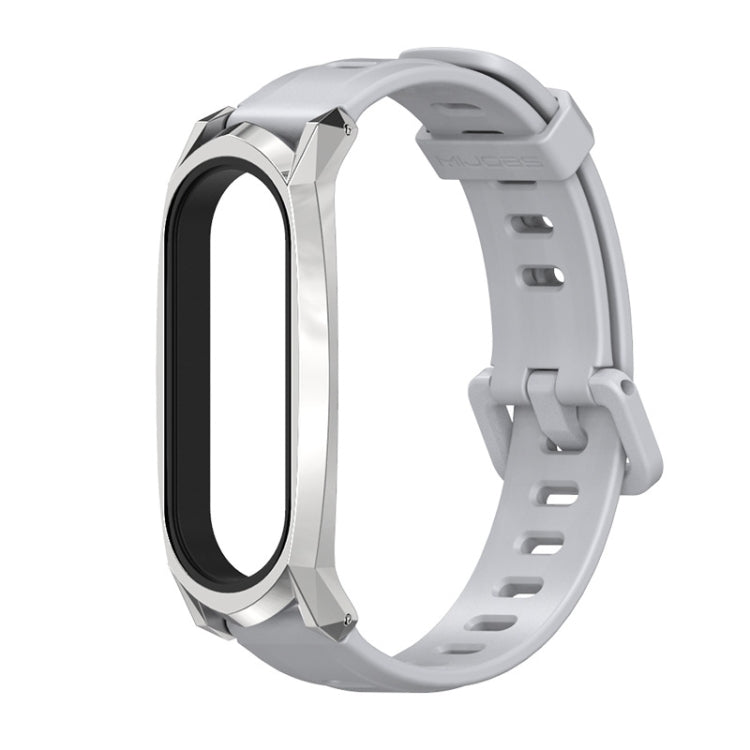 Pour Xiaomi Mi Band 6/5/4/3 Bracelet de montre en silicone à trou plat Mijobs, CS Case, Plus Case, GT Case