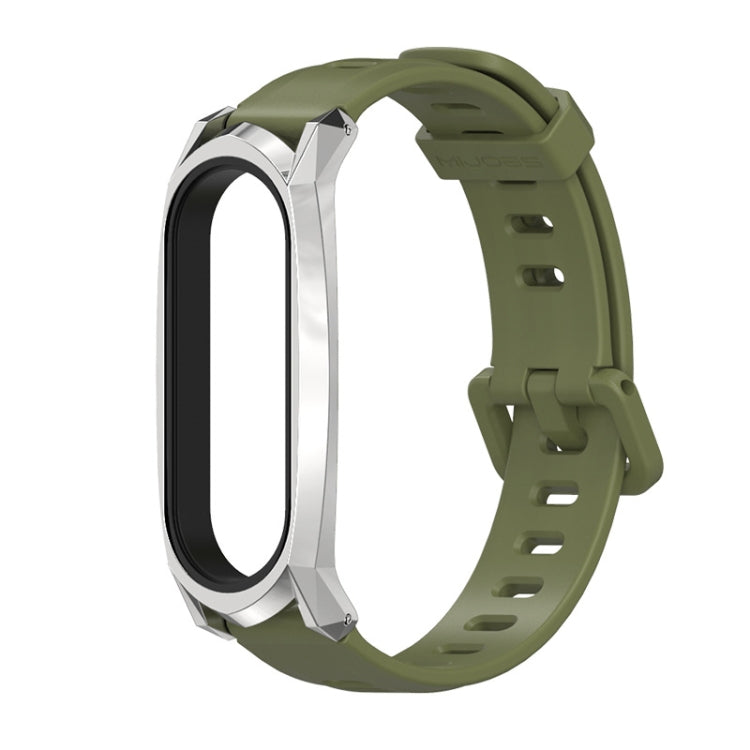 Pour Xiaomi Mi Band 6/5/4/3 Bracelet de montre en silicone à trou plat Mijobs, CS Case, Plus Case, GT Case