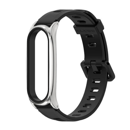 Pour Xiaomi Mi Band 6/5/4/3 Bracelet de montre en silicone à trou plat Mijobs, CS Case, Plus Case, GT Case
