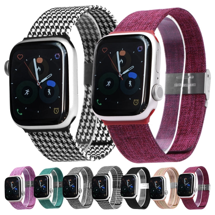 Bracelet de montre en tissu pour la série Apple Watch, 7 41mm / 6&SE&5&4 40mm / 3&2&1 38mm, 7 45mm / 6&SE&5&4 44mm / 3&2&1 42mm