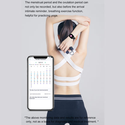 DT NO.I 7 Montre intelligente à écran TFT de 1,9 pouces, Prise en charge des appels Bluetooth / Rappel du cycle menstruel