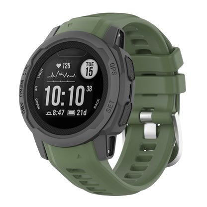 Bracelet de montre à boucle en acier inoxydable en silicone, For Garmin Instinct 2S