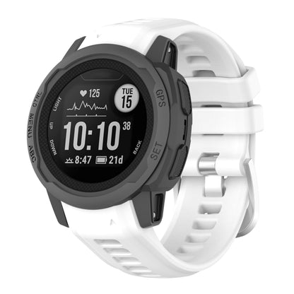 Bracelet de montre à boucle en acier inoxydable en silicone, For Garmin Instinct 2S
