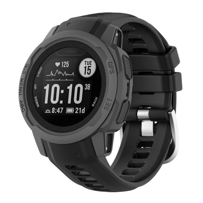 Bracelet de montre à boucle en acier inoxydable en silicone, For Garmin Instinct 2S