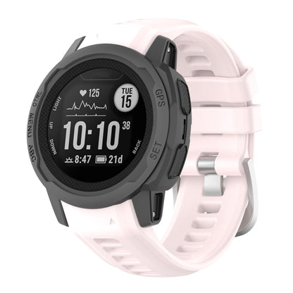 Bracelet de montre à boucle en acier inoxydable en silicone, For Garmin Instinct 2S