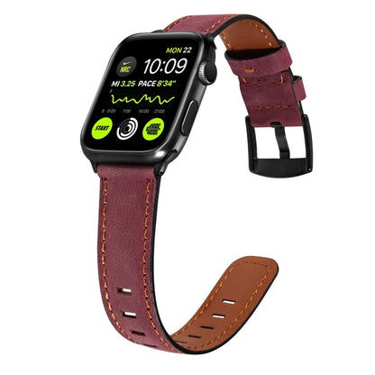 Bracelet de montre en cuir rétro pour Apple Watch Series, 7 41mm / 6&SE&5&4 40mm / 3&2&1 38mm, 7 45mm / 6&SE&5&4 44mm / 3&2&1 42mm