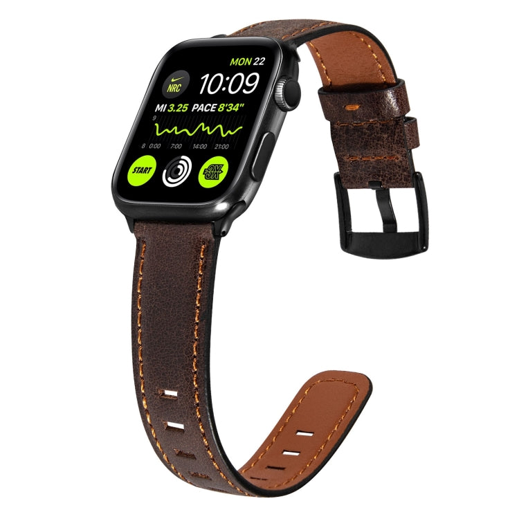 Bracelet de montre en cuir rétro pour Apple Watch Series, 7 41mm / 6&SE&5&4 40mm / 3&2&1 38mm, 7 45mm / 6&SE&5&4 44mm / 3&2&1 42mm