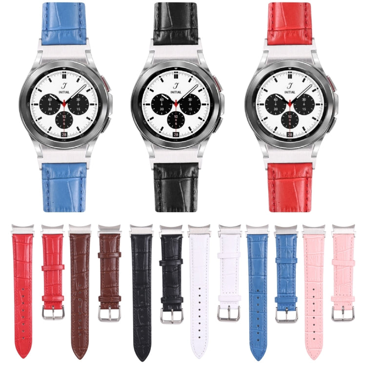 Bracelet de montre en cuir texturé flammé, For Samsung Galaxy Watch4 40mm/44mm