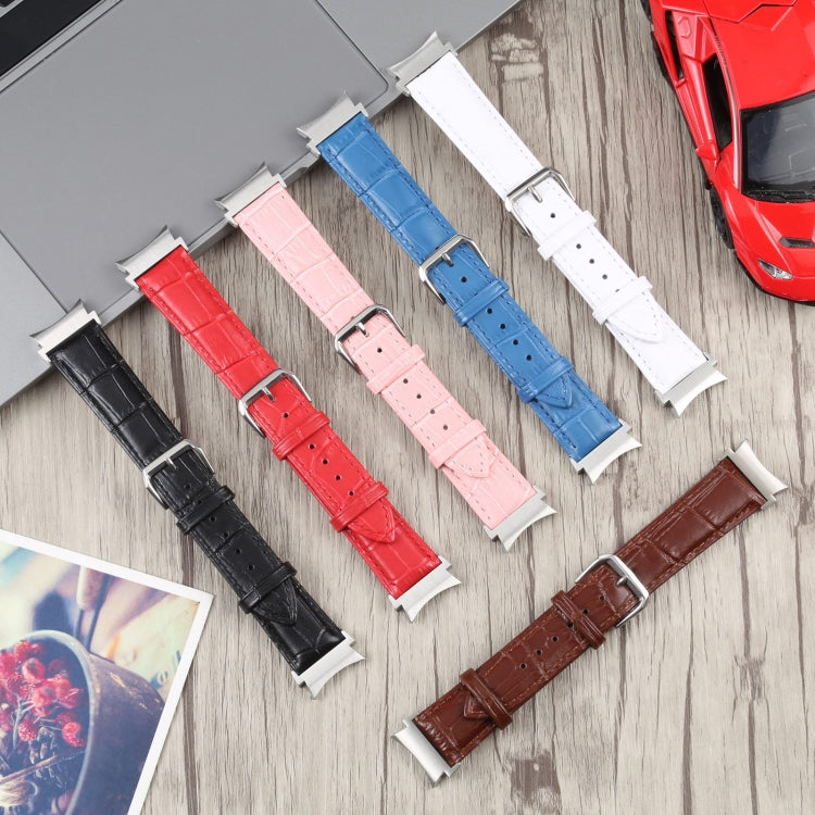 Bracelet de montre en cuir texturé flammé, For Samsung Galaxy Watch4 40mm/44mm