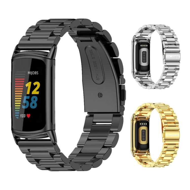 Bracelet de montre en métal en acier inoxydable Mijobs, For Fitbit Charge5