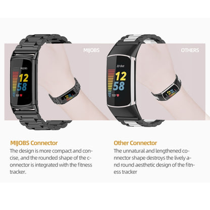 Bracelet de montre en métal en acier inoxydable Mijobs, For Fitbit Charge5