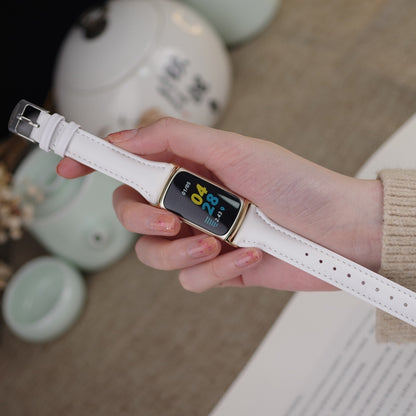 Bracelet de montre mince en cuir véritable Mijobs, For Fitbit Charge5