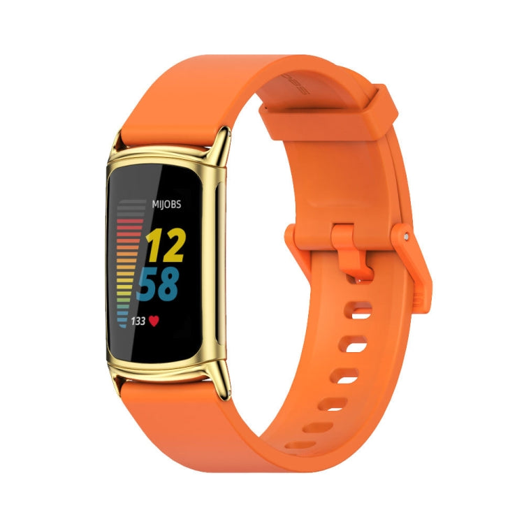 Bracelet de montre en silicone souple Mijobs, For Fitbit Charge5