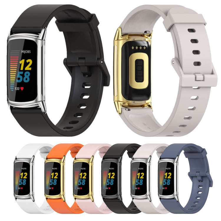 Bracelet de montre en silicone souple Mijobs, For Fitbit Charge5