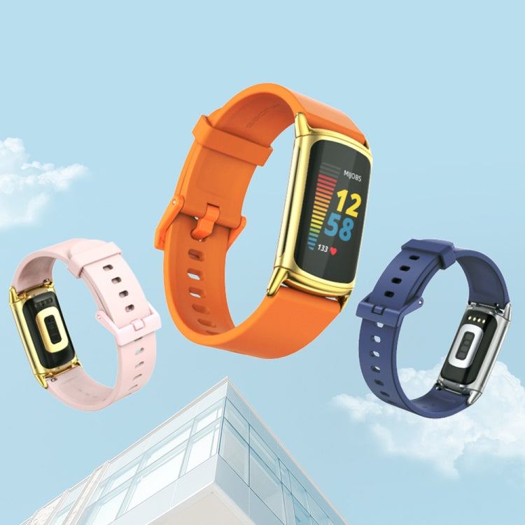 Bracelet de montre en silicone souple Mijobs, For Fitbit Charge5