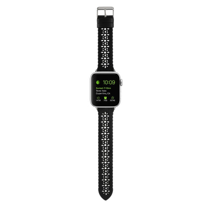 Bracelet de montre creux en cuir véritable pour la série Apple Watch, 7 41mm / 6&SE&5&4 40mm / 3&2&1 38mm, 7 45mm / 6&SE&5&4 44mm / 3&2&1 42mm
