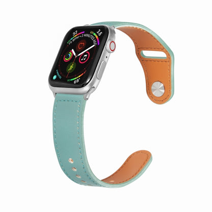 Bracelet de montre en cuir à boucle argentée pour Apple Watch Series, 7 41mm / 6&SE&5&4 40mm / 3&2&1 38mm, 7 45mm / 6&SE&5&4 44mm / 3&2&1 42mm