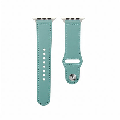 Bracelet de montre en cuir à boucle argentée pour Apple Watch Series, 7 41mm / 6&SE&5&4 40mm / 3&2&1 38mm, 7 45mm / 6&SE&5&4 44mm / 3&2&1 42mm