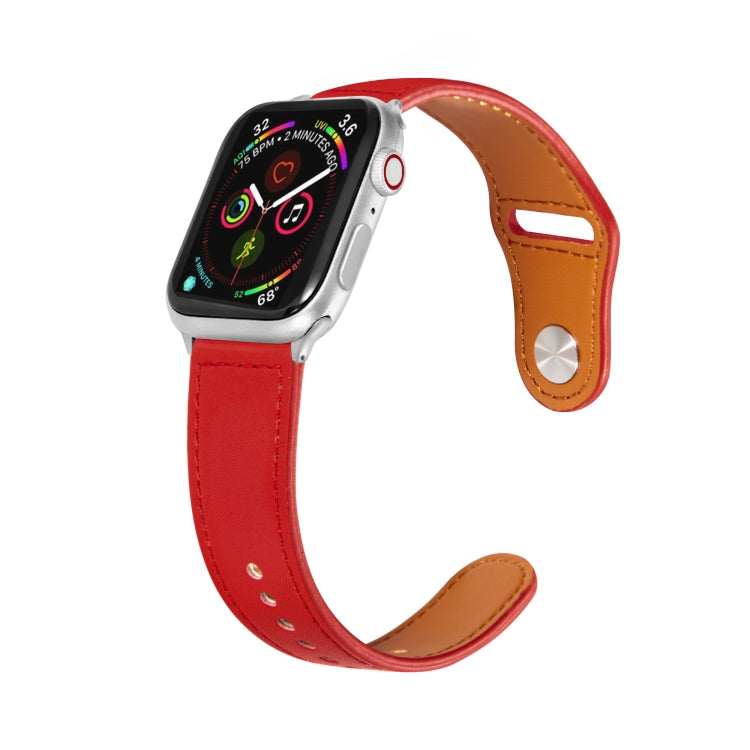 Bracelet de montre en cuir à boucle argentée pour Apple Watch Series, 7 41mm / 6&SE&5&4 40mm / 3&2&1 38mm, 7 45mm / 6&SE&5&4 44mm / 3&2&1 42mm