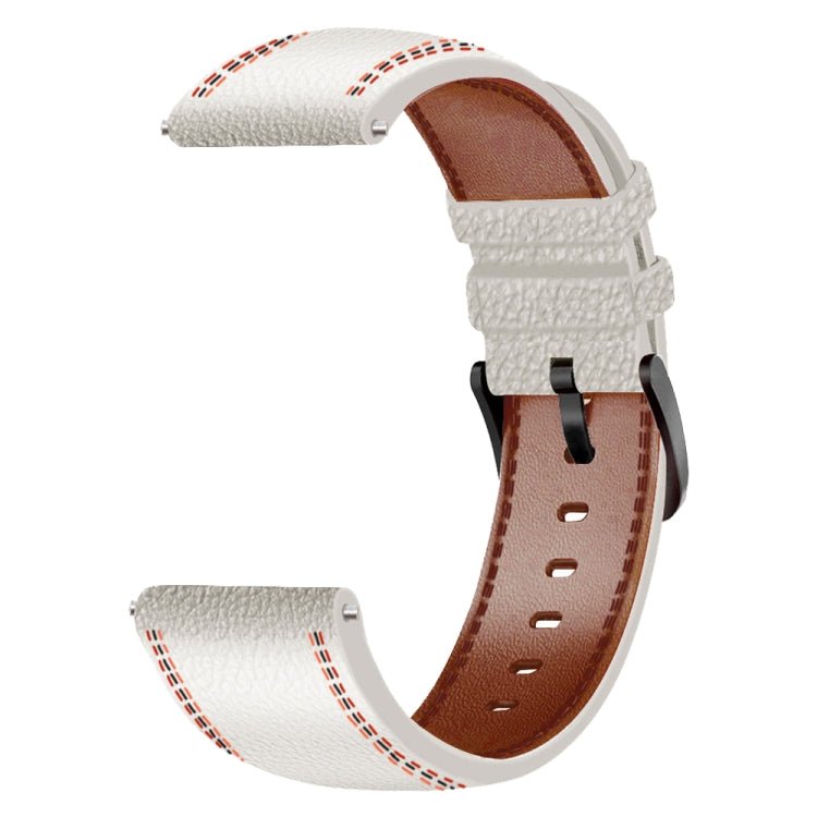 Fil à coudre Bracelet de montre en cuir véritable, For Samsung Galaxy Watch 3 45mm, For Huawei Watch GT 3 46mm