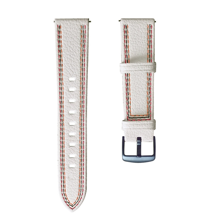 Fil à coudre Bracelet de montre en cuir véritable, For Samsung Galaxy Watch 3 45mm, For Huawei Watch GT 3 46mm