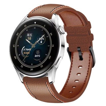 Bracelet de montre en cuir véritable à coutures tricolores, For Huawei Watch GT 3